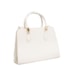 BOLSA DE COURO COM DOIS ZIPERES OFF WHITE