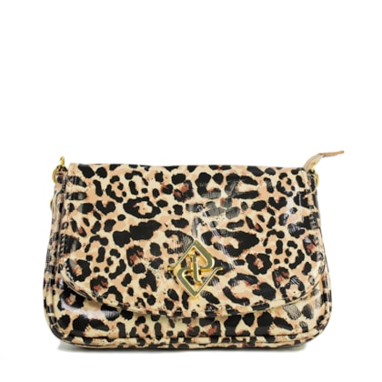 Bolsa Feminina com Monograma Pé Vermelho Animal Print