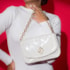 Bolsa Feminina com Monograma Pé Vermelho Branco