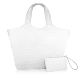 BOLSA FEMININA MAXI BAG METELASSÊ COM CARTEIRA BRANCO