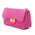 Bolsa Feminina Metalasse Envelope Grande com Alça de Corrente Pink
