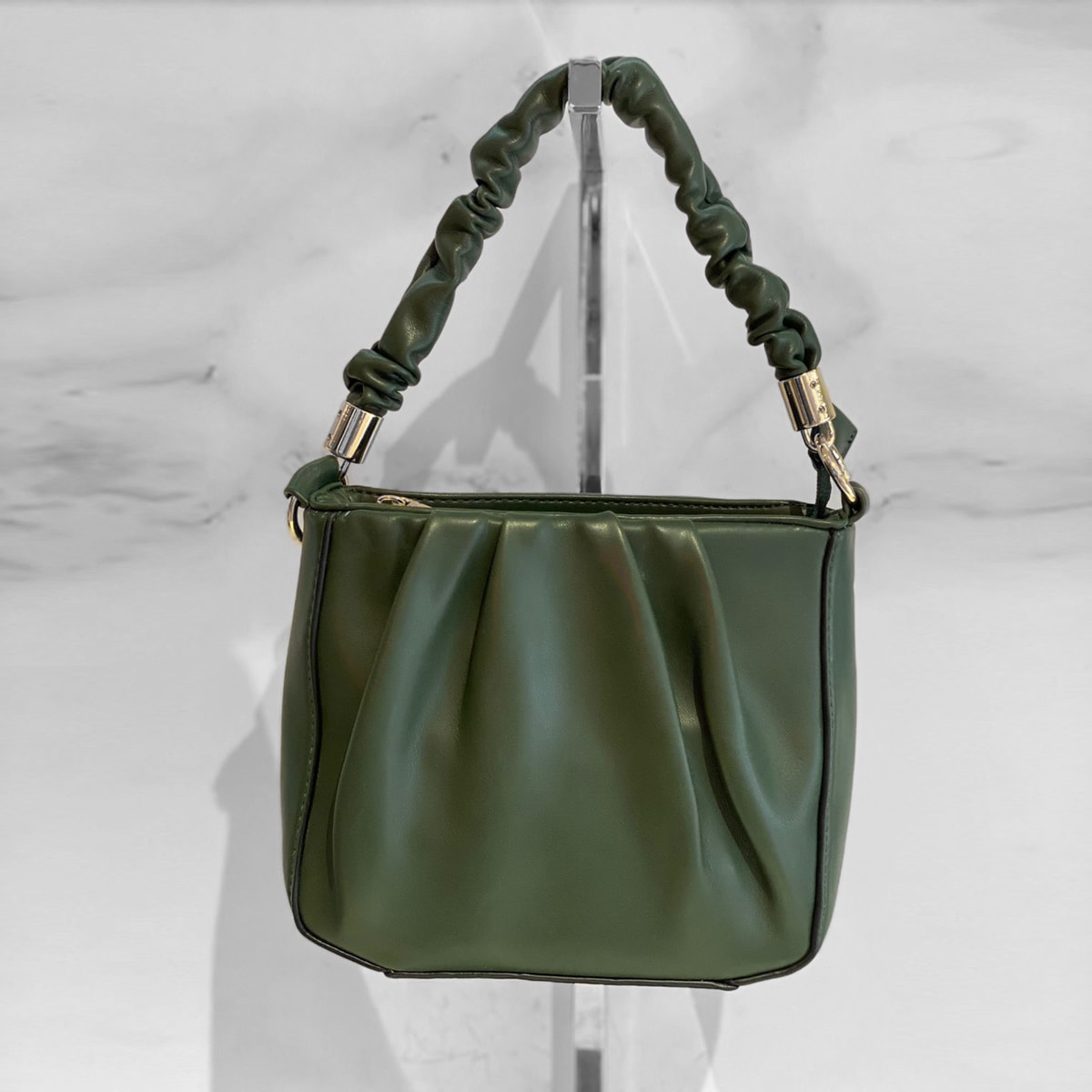 dark green bucket bolsa