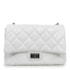 BOLSA METALASSE CROCO OFF WHITE