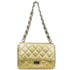 BOLSA METALASSE CROCO OURO