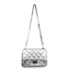 BOLSA METALASSE CROCO PRATA