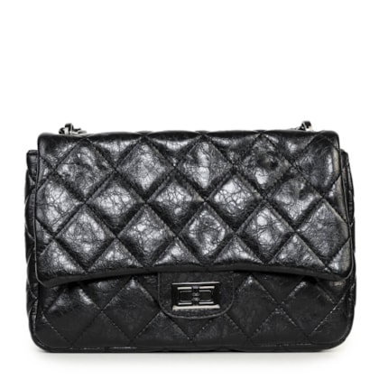 BOLSA METALASSE CROCO PRETO