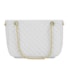 BOLSA METALASSE FEMININA COM FIVELA DO MONOGRAMA OFF WHITE