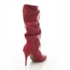 Bota Feminina Cano Médio Agnes Slough Bico Fino Vermelho