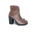 Bota Feminina Coturno Luxe com Salto Quadrado Marrom