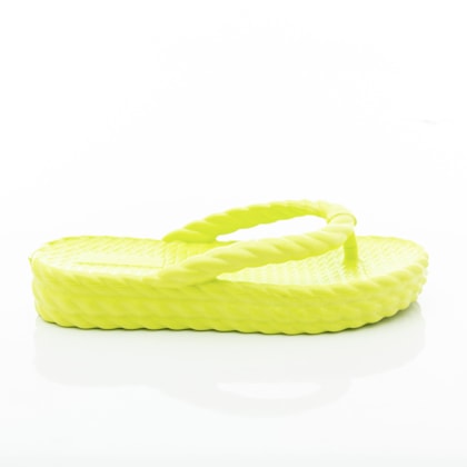 CHINELO NUVEM CORDA FLATFORM TRANÇADO VERDE LEMON