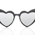 Óculos de Sol Feminino Coração Slim Proteção UV400 Preto