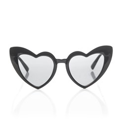 Óculos de Sol Feminino Coração Slim Proteção UV400 Preto