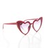Óculos de Sol Feminino Coração Slim Proteção UV400 Vermelho
