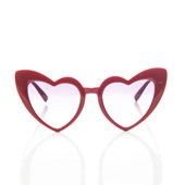 Produto Óculos de Sol Feminino Coração Slim Proteção UV400 Vermelho