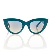 Produto Óculos de Sol Feminino Gatinho Largo com Proteção UV400 Verde Agua