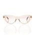 Óculos de Sol Feminino Gatinho Slim Proteção UV400 Nude