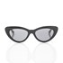 Óculos de Sol Feminino Gatinho Slim Proteção UV400 Preto