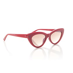 Óculos de Sol Feminino Gatinho Slim Proteção UV400 Vermelho
