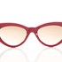 Óculos de Sol Feminino Gatinho Slim Proteção UV400 Vermelho