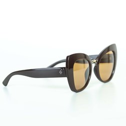 Óculos de sol feminino maxi gatinho proteção UV400 Marrom