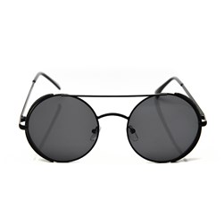 Óculos de Sol Feminino Redondo com Glitter Proteção UV400 Preto