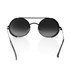 Óculos de Sol Feminino Redondo com Glitter Proteção UV400 Preto/Cinza