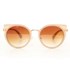  Óculos de sol feminino slim gatinho proteção UV400 Creme