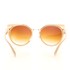Óculos de sol feminino slim gatinho proteção UV400 Creme