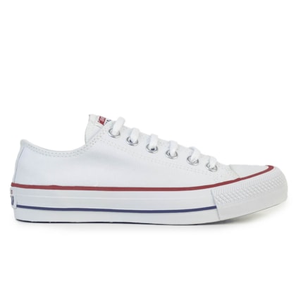 OLDSTAR TÊNIS CASUAL CANO BAIXO LONA BRANCO