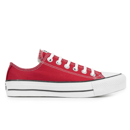 OLDSTAR TÊNIS CASUAL CANO BAIXO LONA VERMELHO