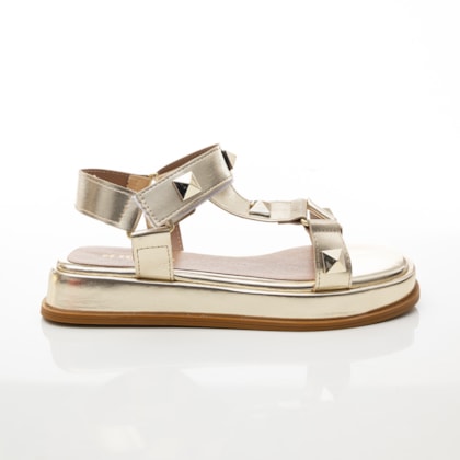 PAPETE CAMILA FLATFORM COM SPIKE OURO