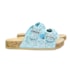 Papete Femina Birken Bruna com Detalhes em Pedrarias Brilhantes Azul Claro