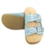 Papete Femina Birken Bruna com Detalhes em Pedrarias Brilhantes Azul Claro