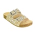 Papete Femina Birken Bruna com Detalhes em Pedrarias Brilhantes Ouro