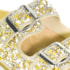 Papete Femina Birken Bruna com Detalhes em Pedrarias Brilhantes Ouro