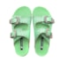 Rasteira Chinelo Slide Margarida Birken Duas Tiras com Fivela e Bolinhas Verde