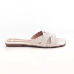 Rasteirinha Flat Heloísa – Minimalismo, Conforto e Elegância em Off White