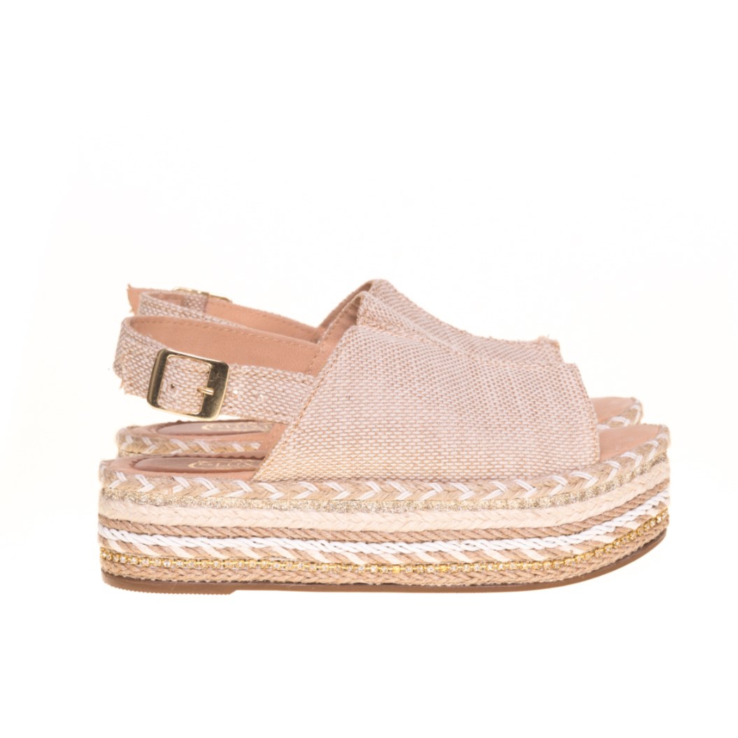 sandalia avarca flatform feminina corda anabela amarrar moda