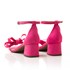 Sandália Feminina Rose Salto Baixo Quadrado com Laço Pink