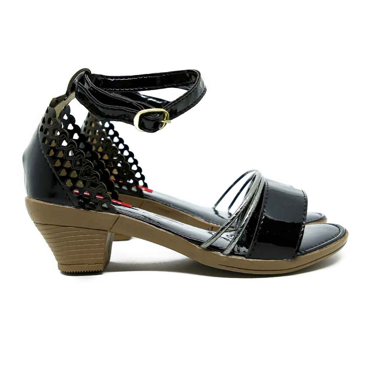 sandalia infantil feminina de saltinho