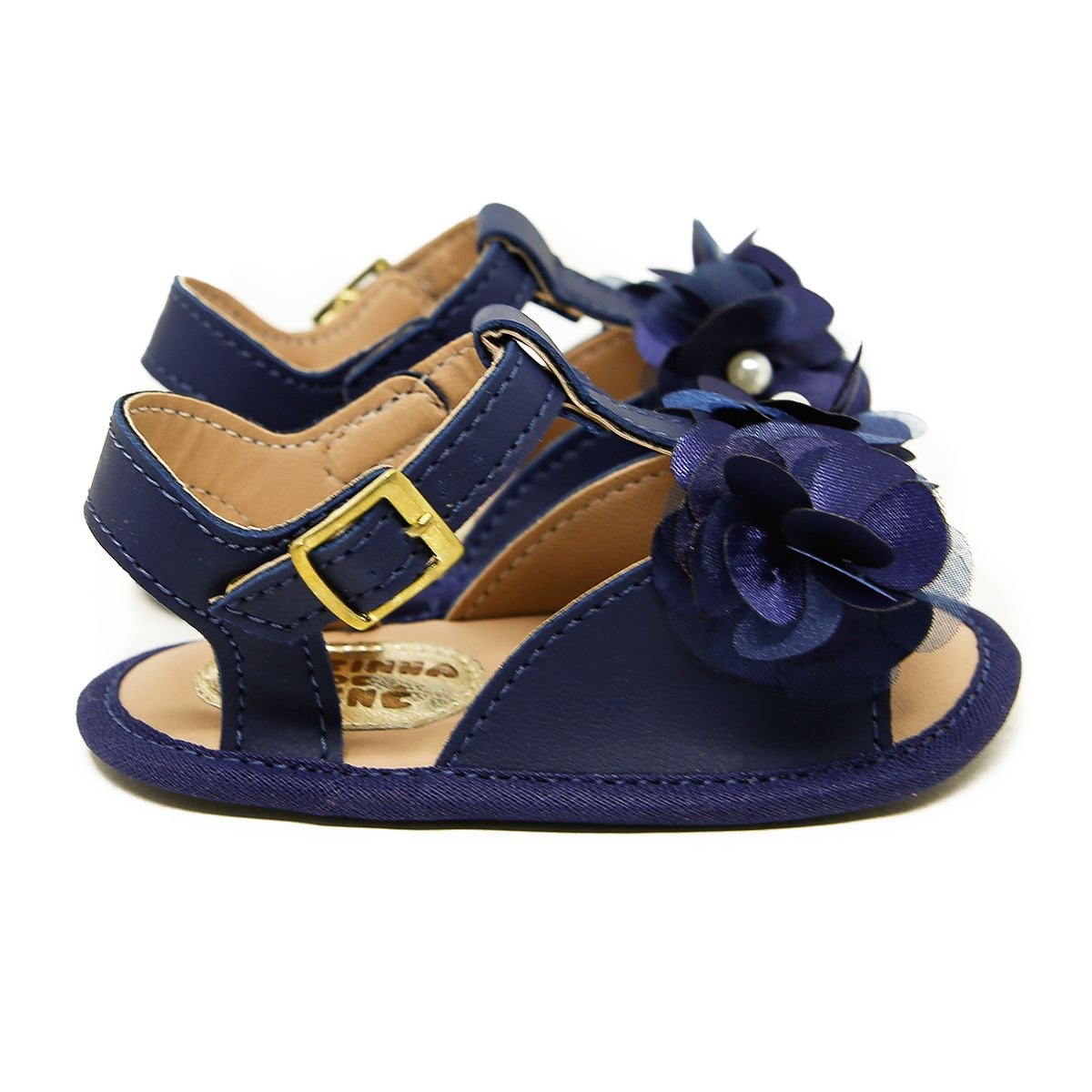 Pe Vermelho Calçados - Sandalia Bebe Recém Nascido Sapatinho Menina Marinho
