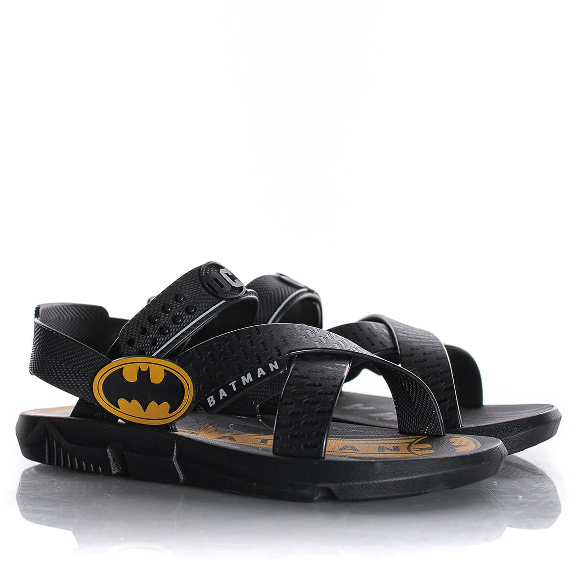 Sandália Infantil Masculina Papete Batman Com Carro Moda Menino Preto - Pe  Vermelho Calcados