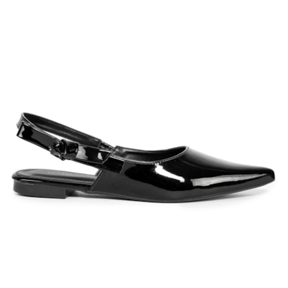 SAPATILHA DIVA MULE LAÇO LATERAL PRETO