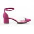 Sapato Feminino Amanda Salto Baixo Transparencia Vinil  Pink