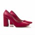 Sapato Feminino Scarpin Social Celma Salto Grosso Pink 34