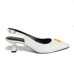 SAPATO FEMININO SLINGBACK PAULA OFF WHITE