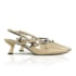 SAPATO FEMININO SLINGBACK POLYANA SALTO BAIXO COM FIVELAS NUDE