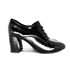 Sapato Oxford Feminino Bico Fino Salto Quadrado Preto
