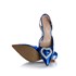 Sapato Scarpin Bella Salto Taça com Broche de Coração Azul