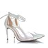 Sapato Scarpin Daniela Transparente de Amarração Branco 39